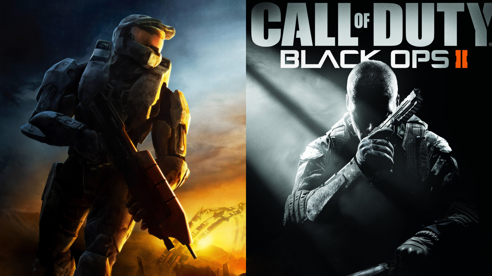 Halo 3 box art and Black Ops 2 box art