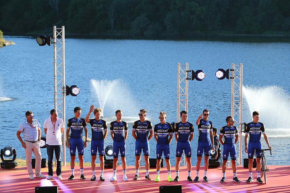 Etixx-QuickStep at the 2016 Vuelta a Espana team presentation