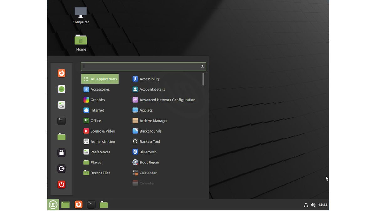 The Linux Mint desktop