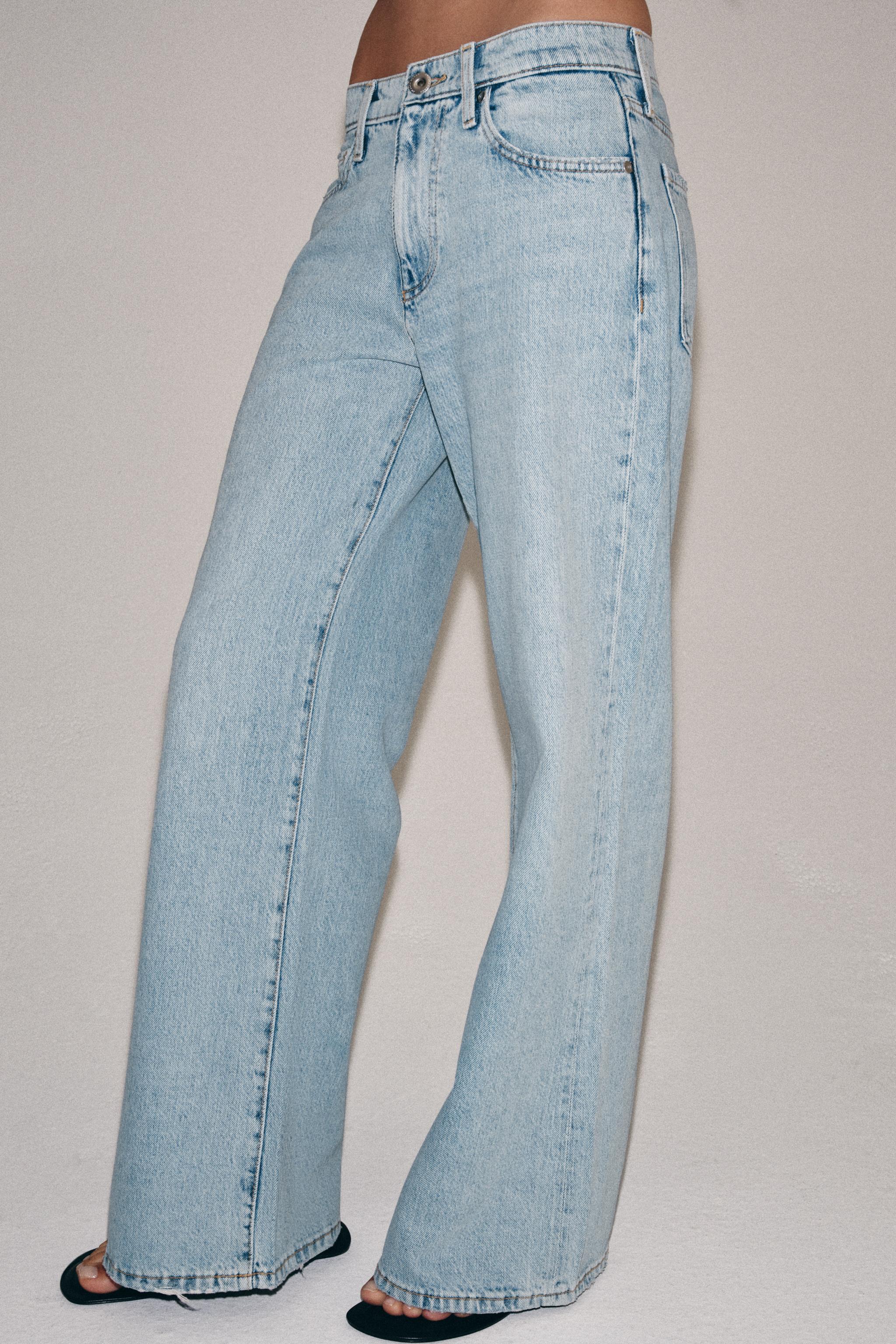 Zw Collection Low Rise Wide Leg Jeans