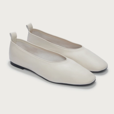 Leather High Vamp Ballet Shoes | the White Company
