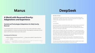 Manus vs. DeepSeek screenshot