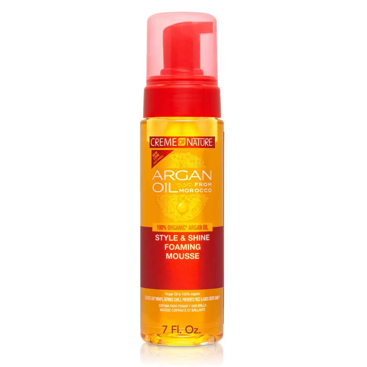 Creme of Nature Argan Oil Style and Shine Foaming Mousse - 7.0 Fl Oz