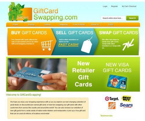 GiftCardSwapping.com image: You can buy, sell or even trade gift cards with GiftCardSwapping.com.