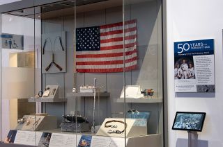 The Smithsonian National Air and Space Museum's new "50 Years from Tranquility Base: Humanity's First Visit to Another World" exhibit highlights artifacts from the Apollo 11 mission. 