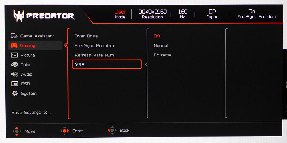 Acer Predator XB273K V5