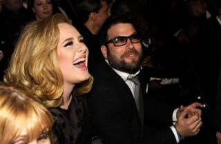 Adele and Simon Konecki attend The 54th Annual GRAMMY Awards at Staples Center on February 12, 2012 in Los Angeles, California.