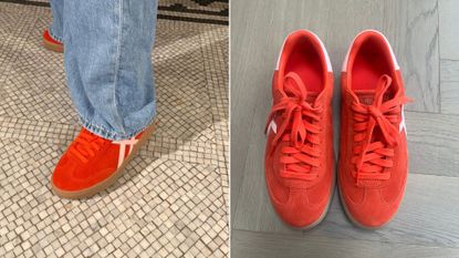 Caroline Parr testing the FitFlop Dash trainers 