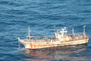 Japanese vessel called the ghost ship drifting in waters off the coast of Alaska.