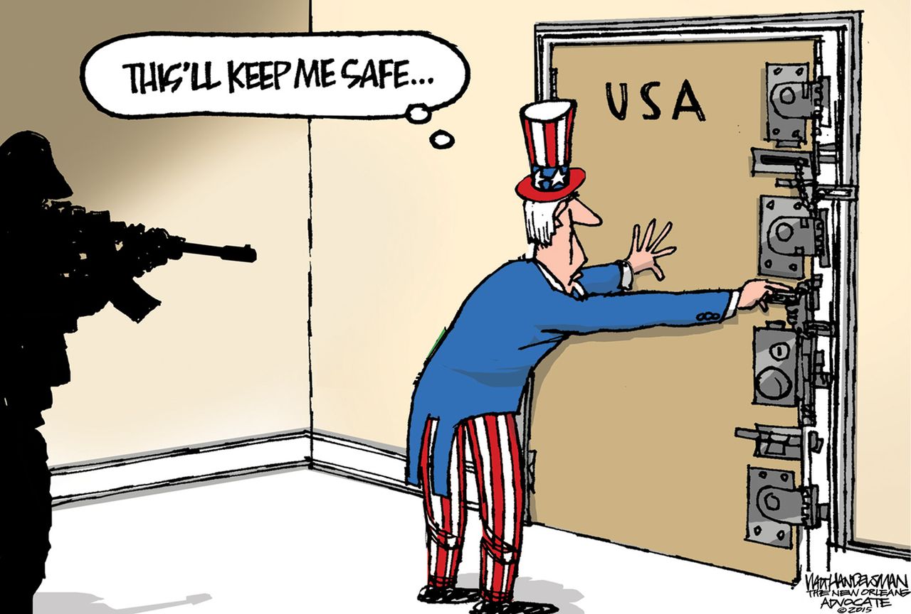 Editorial cartoon U.S. Domestic Terrorism