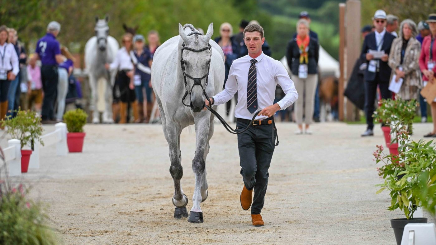 Tom JACKSON riding CAPELS HOLLOW DRIFT for GBR during the 1st Horse Inspection at the FEI Eventing European Championship in Haras du Pin in Normandy in France between the 9th-13th August 2023