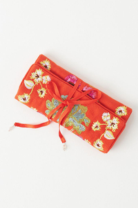 Blossom Embroidered Jewelry Roll | Currently $38