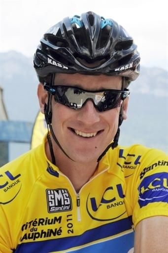 Race winner Bradley Wiggins (Team Sky)