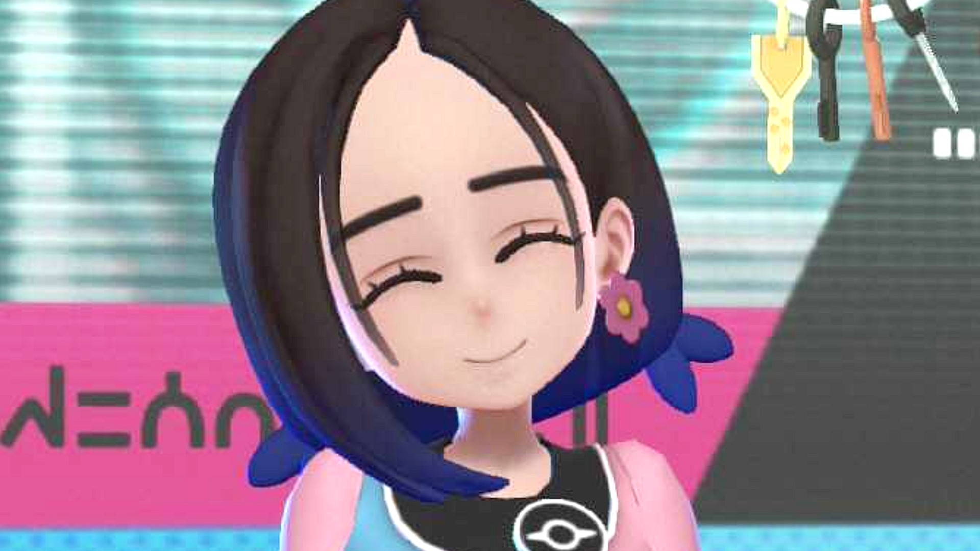 Tatora, the Pokemon Champions ranked battle NPC, smiles.