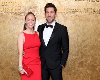 Emily Blunt and John Krasinski attend the Clooney Foundation For Justice's "The Albies"
