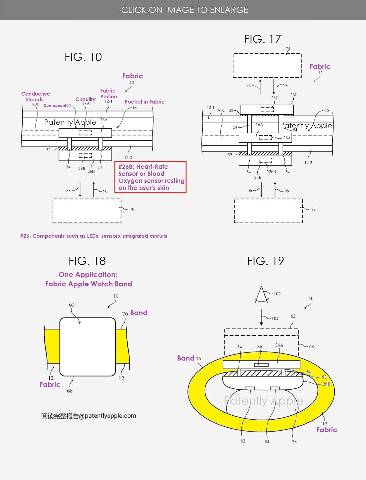 Apple-Patent zeigt Uhrenarmbänder mit integrierten Sensoren