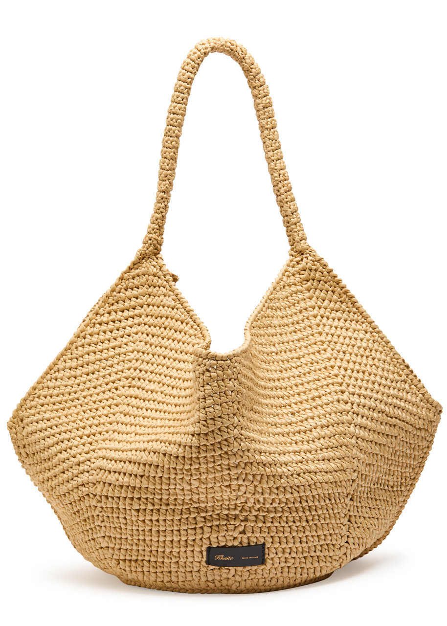 Lotus Medium Raffia Tote