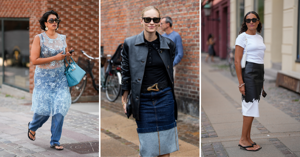 Kitten-heel sandals, lace dresses and the season's new favourite shade of blue