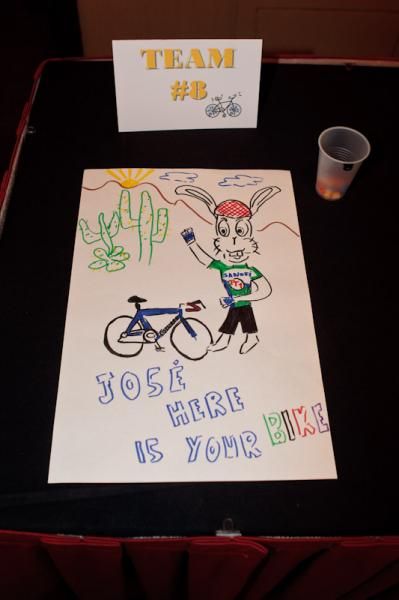 Teams of riders got together to build bikes and draw posters for kids of the Boys and Girls Club of Tucson.