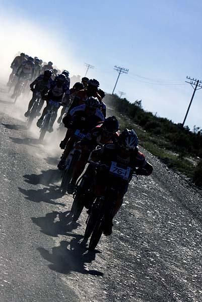 The high pace strings out racers.