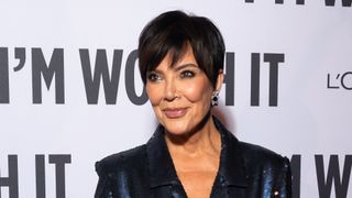 kris jenner on the red carpet with shiny hair