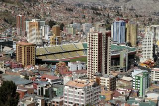 General view of the Estadio Hernando Siles in La Paz, Bolivia.