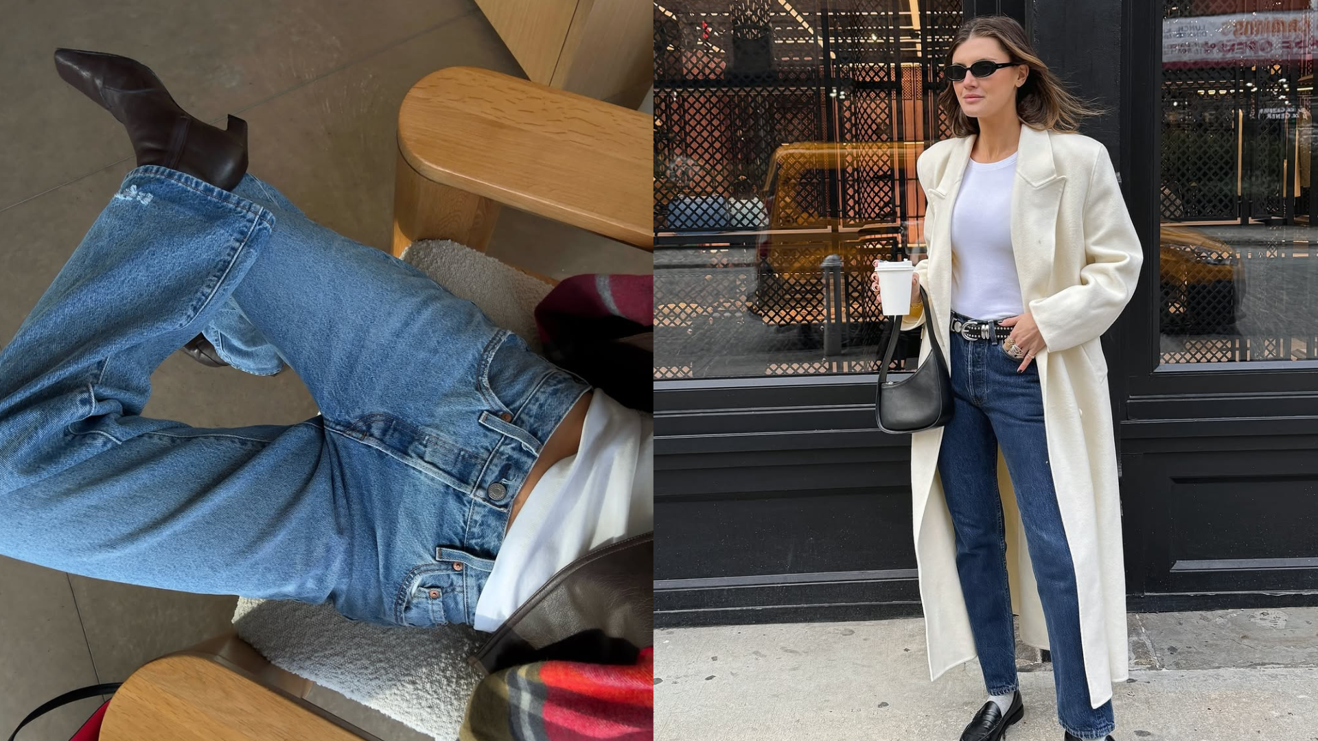 woman wearing winter to spring transitional capsule wardrobe 2026