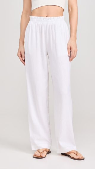 Declan Linen Elastic Waist Pants