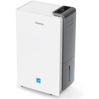 A white dehumidifier