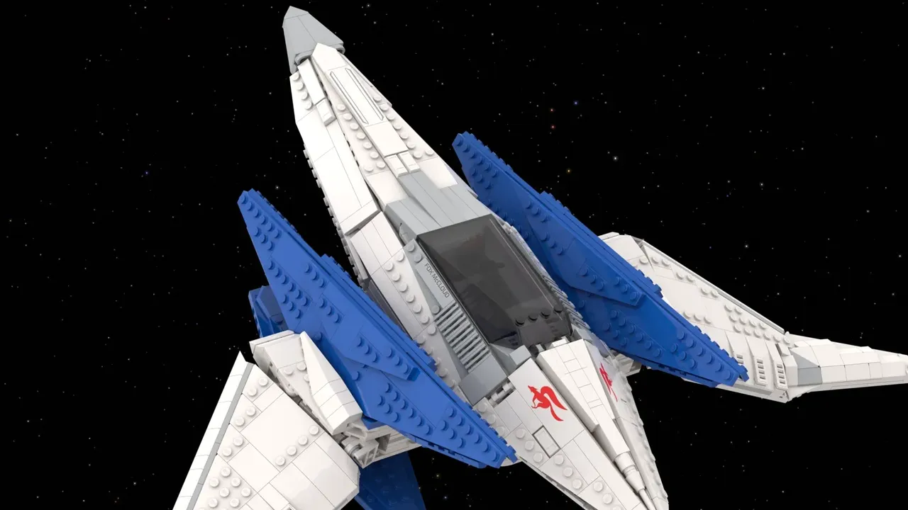 Star Fox Arwing Lego concept build by OfficierSerieuzePruik