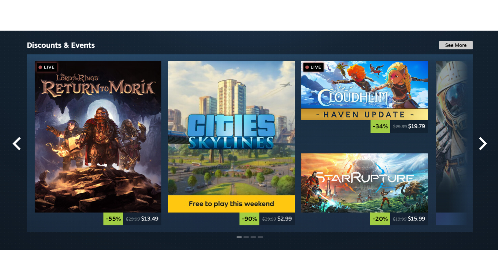 Steam store Discounts &amp;amp; Events refresh