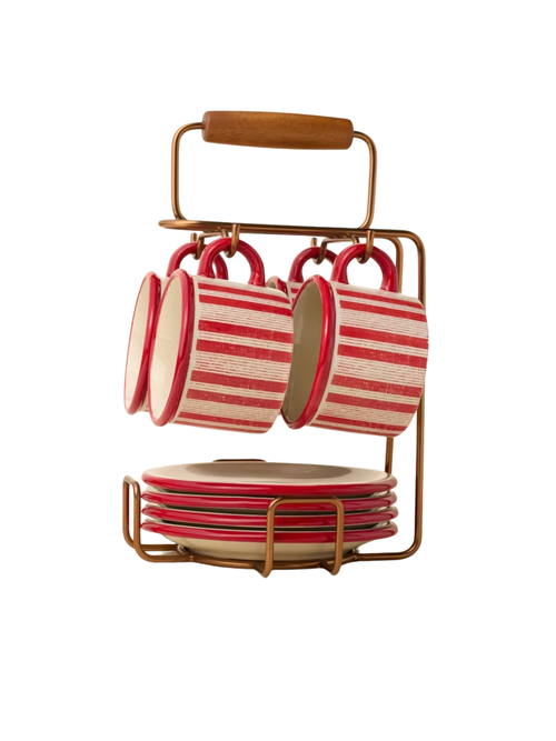 7 fl oz Cocoa Caddy Red/White Striped