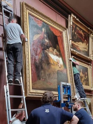 Joshua Reynolds painting being displayed