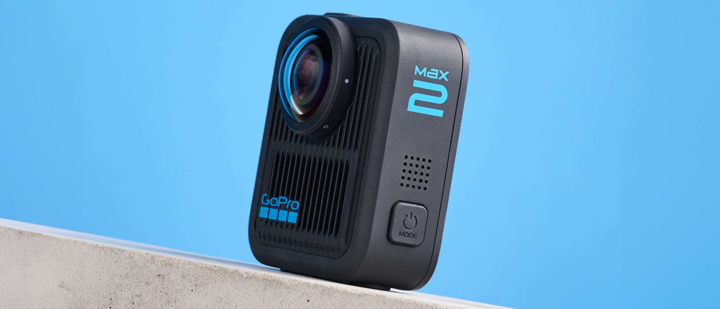 GoPro MAX2 on a sloped surface