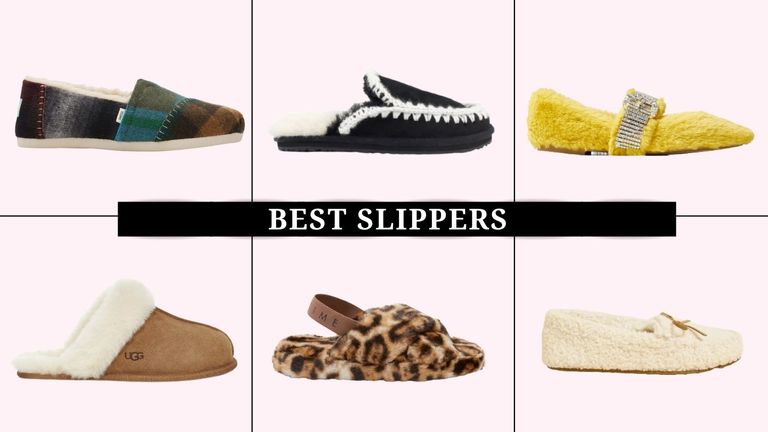 A collage of the best slippers for women