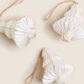 white paper tree decorations