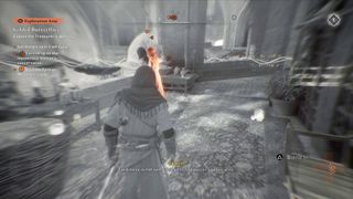 Assassin's Creed Mirage eavesdropping on Qabiha in the bazaar
