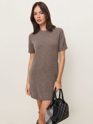 Vestido curto de cashmere Bell