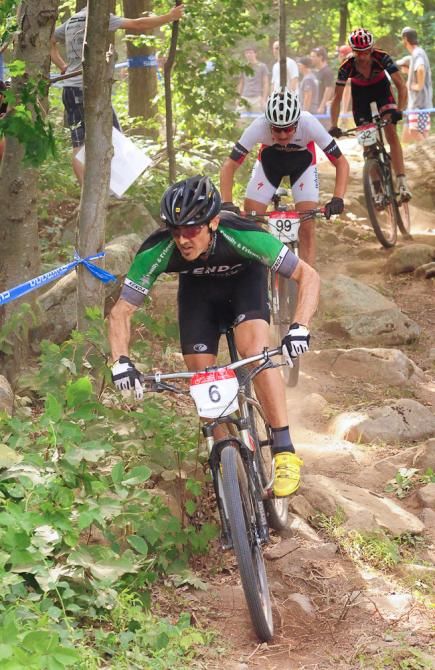 Michael Broderick (Kenda-NoTubes) riding in the top 10 places