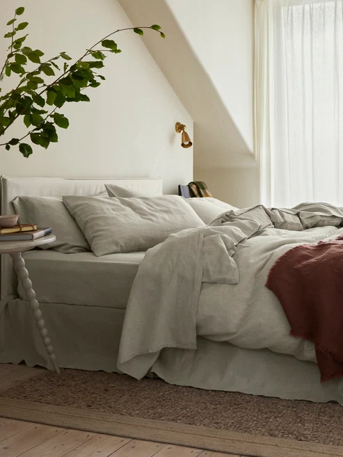 Piglet In Bed Oatmeal Linen Bedding