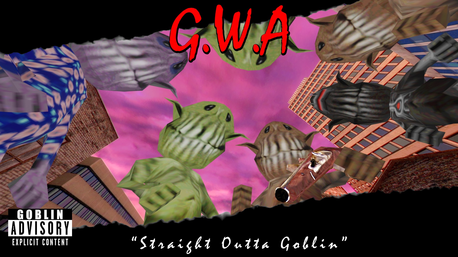 Chop Goblins parody of NWA Straight Outta Compton showing GWA Straight Outta Goblin