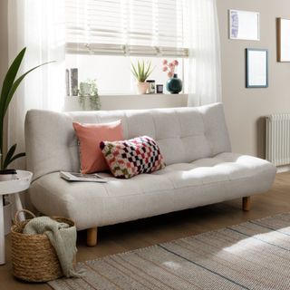 Habitat Kota 3 Seater Boucle Clic Clac Sofa Bed - Cream