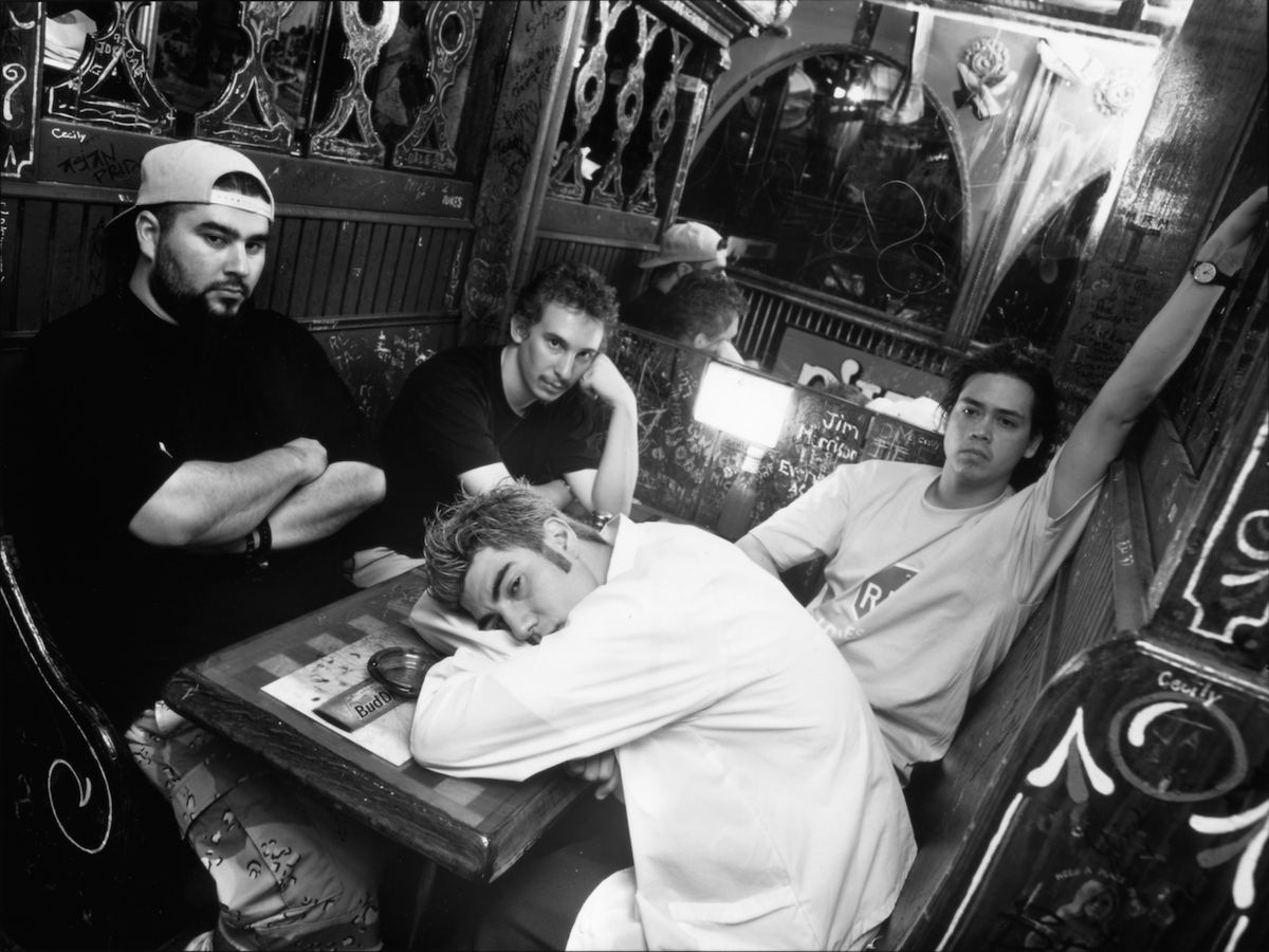 Taking a break from the studio in between Around The Fur and White Pony.