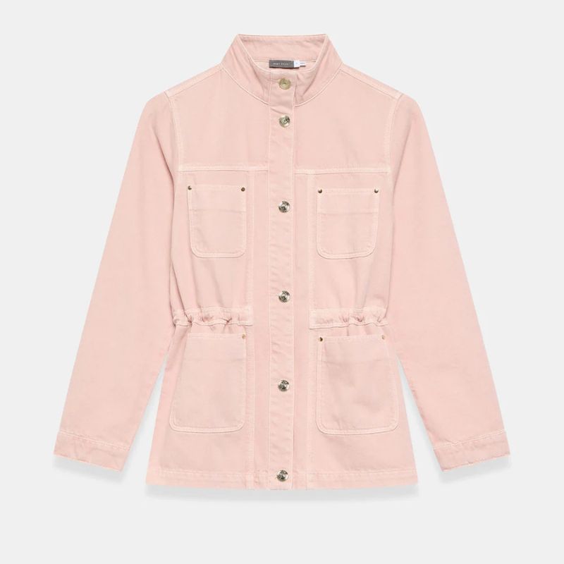 Mint Velvet , Pink Cotton Utility Denim Shacket