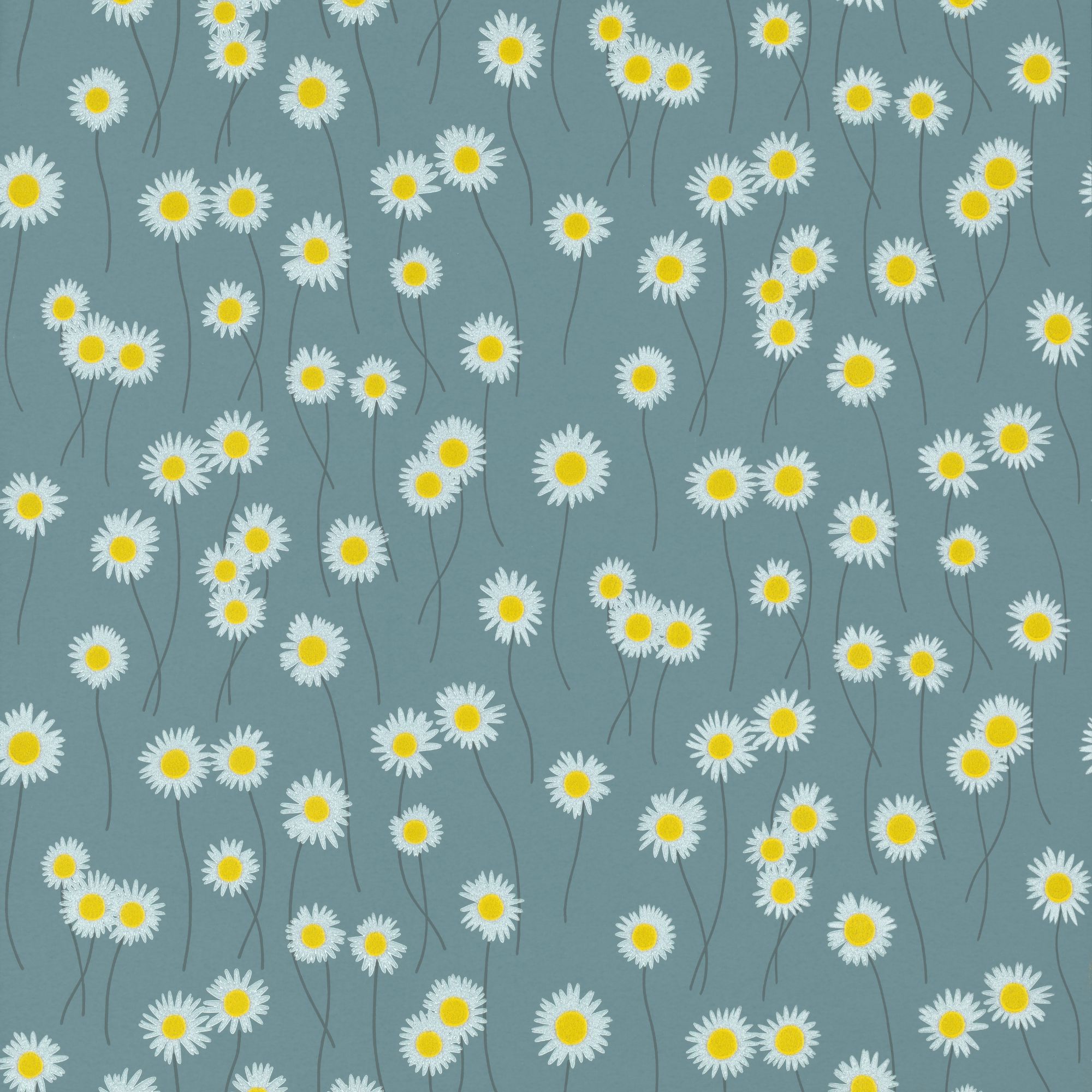 Moon Daisies wallpaper in Etruria by Little Greene