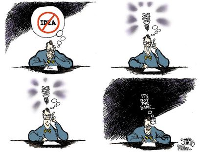 Editorial cartoon EPA lightbulb