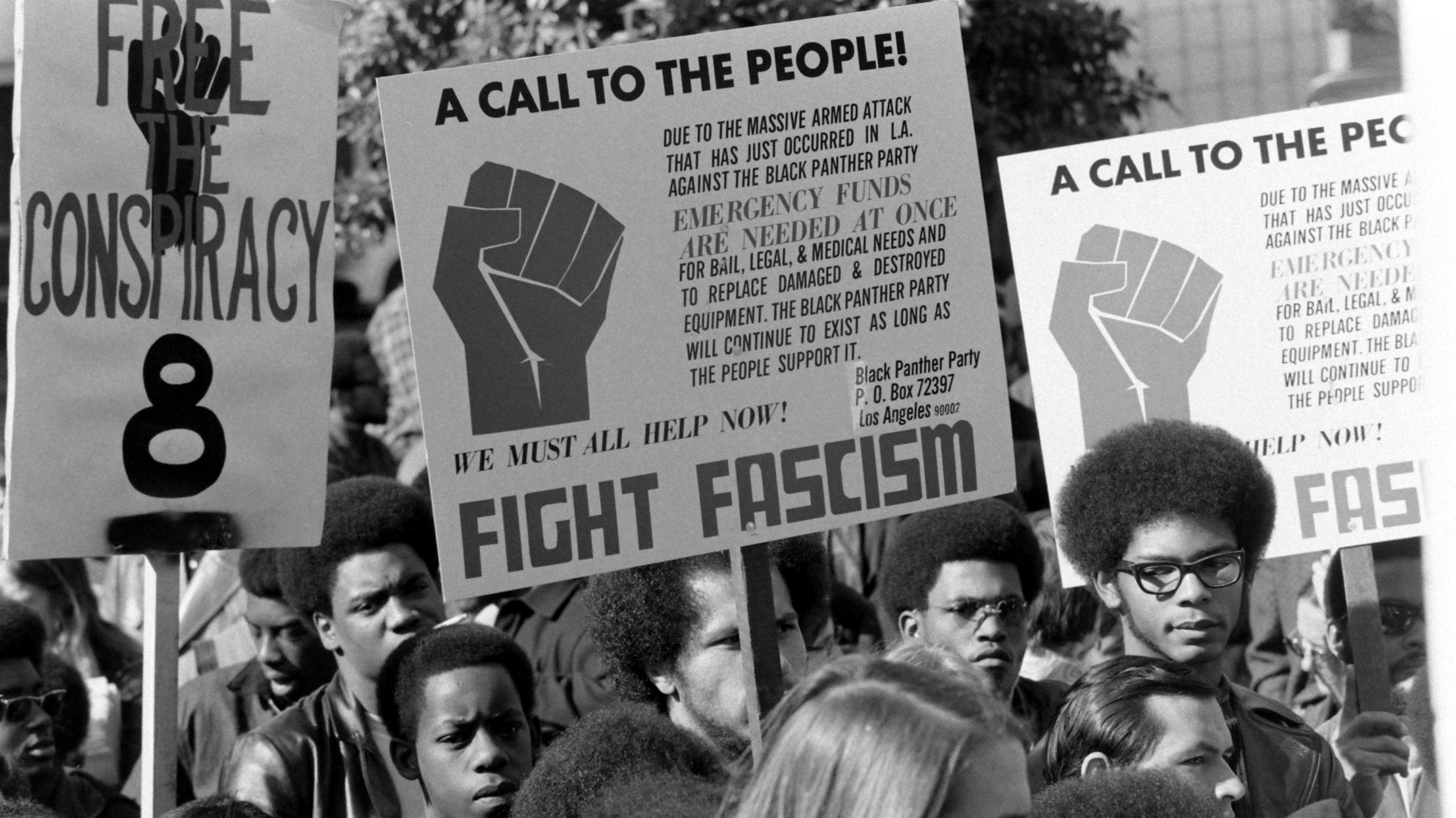 the black panther party staging a protest against fascism in san francisco, california, united states, circa 1970photo by ralph cranethe life picture collection via getty images