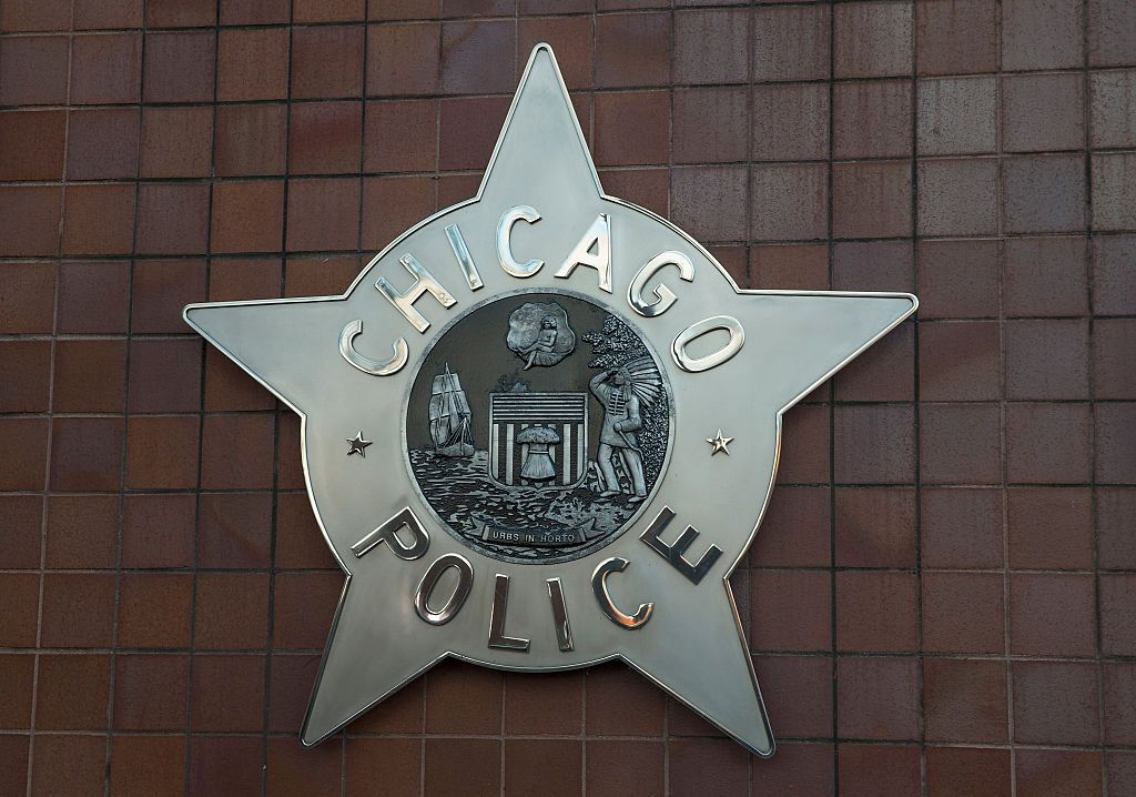 A Chicago police badge