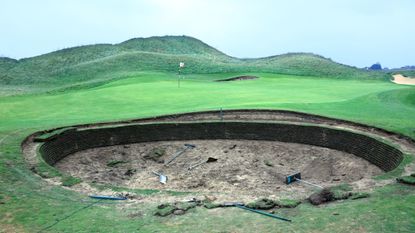 A bunker being built