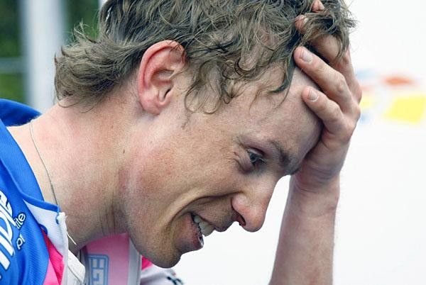 Cunego was all smiles and it probably hadn't completely sunk in yet, right after the finish.